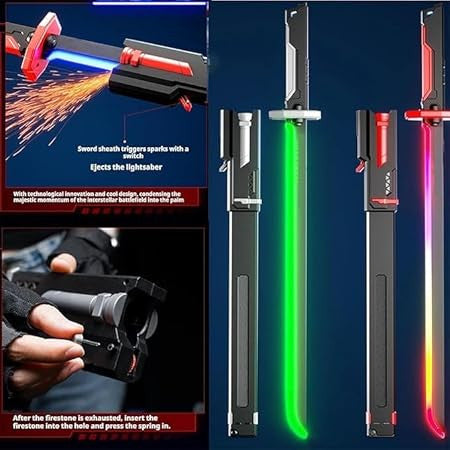 Seven colour RGB blade modes on Casezy light-up sword