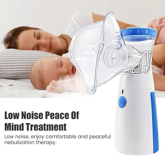 Fine mist output from vibrating mesh atomisation nebulizer