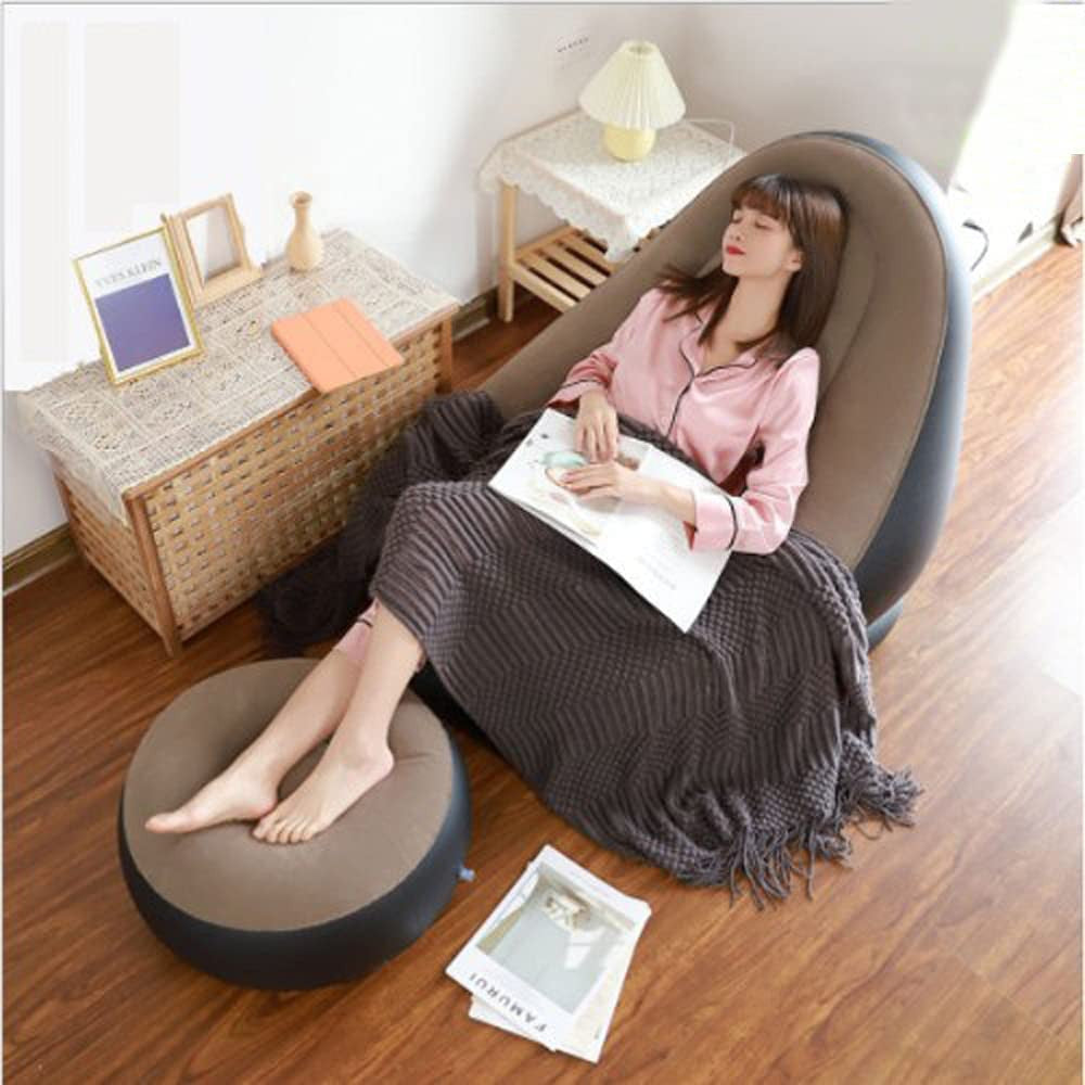 Soft flocking top surface of Casezy inflatable sofa