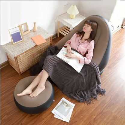 Soft flocking top surface of Casezy inflatable sofa