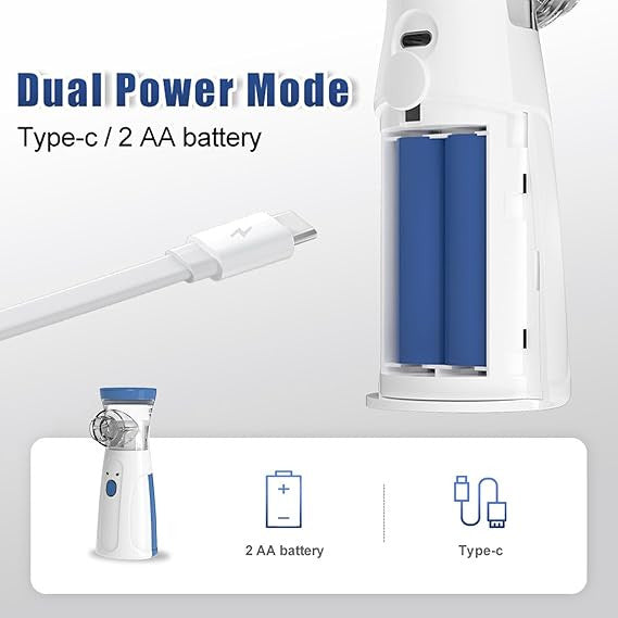 Fine mist output from vibrating mesh atomisation nebulizer