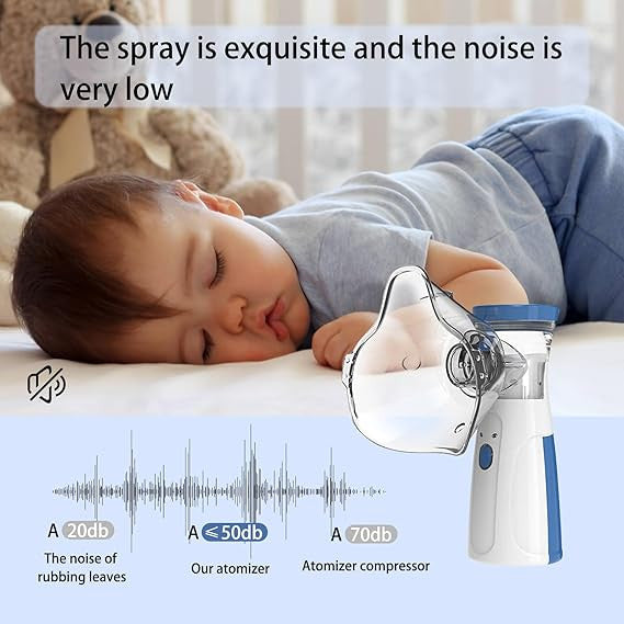 Fine mist output from vibrating mesh atomisation nebulizer