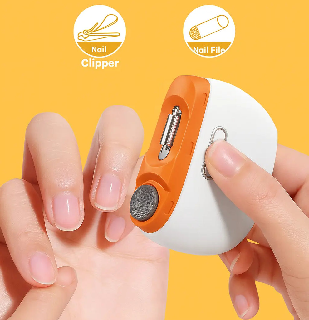Automatic 2-in-1 Electric Nail Clipper and Polisher - Safe, USB-Rechargeable Nail Clipper for Adults & Kids