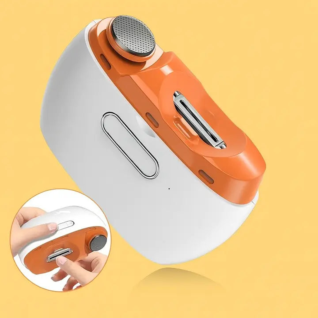 Safe electric nail clipper being used on a child's hand