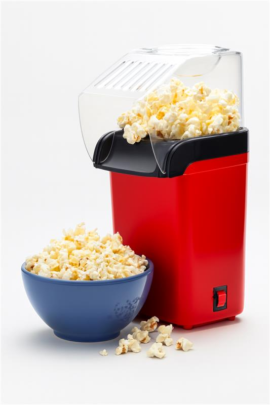 Scoop-lid design for measuring kernels on popcorn maker