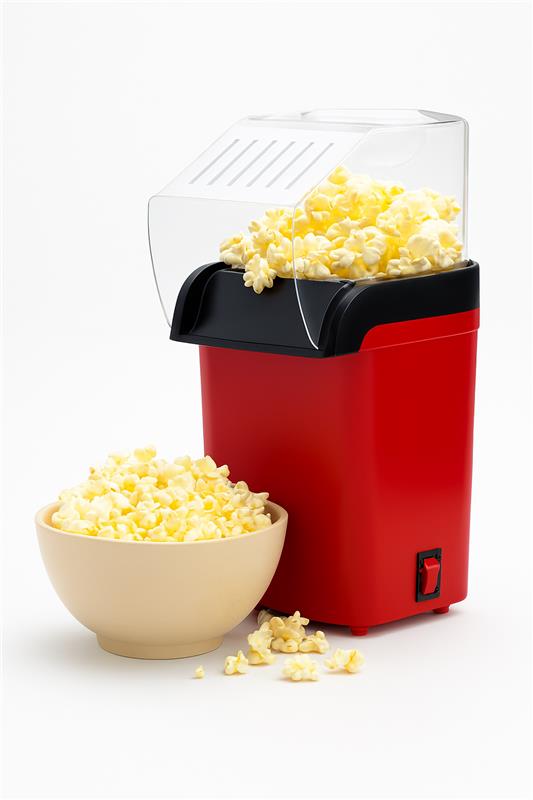 Family enjoying oil-free popcorn from Casezy popper