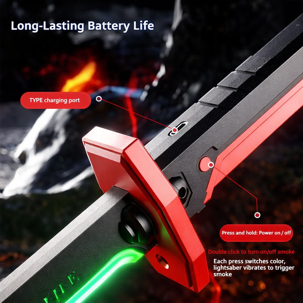 Anime katana style LED sword with motion-triggered sounds