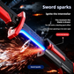LED spark sword with USB charging port for cosplay prop