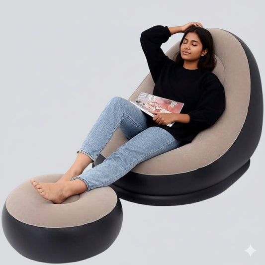 Premium Air Couch Sofa with Electric Pump | Portable Sofa and Inflatable Lounge Chair for Home & Travel