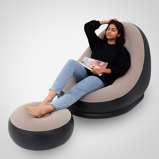 Casezy inflatable air couch sofa with built-in electric pump
