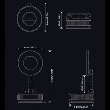 Casezy magnetic phone stand on office desk with monitor