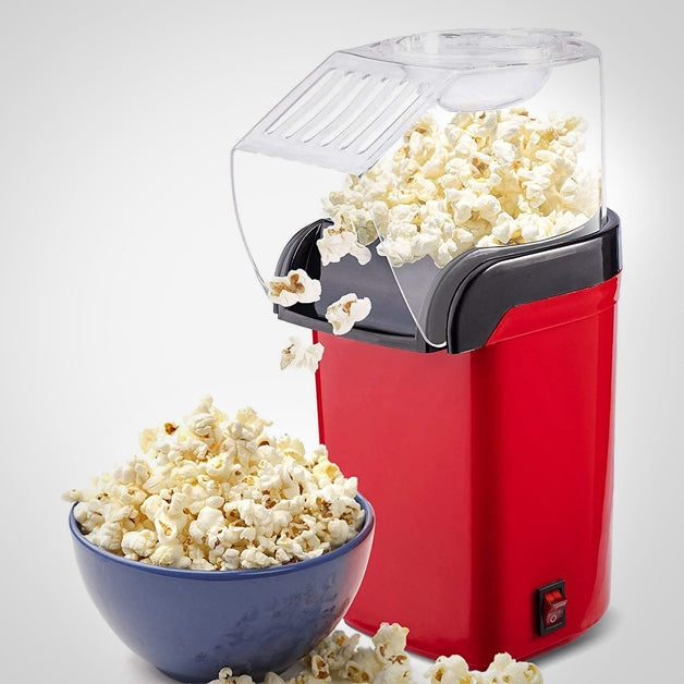 Casezy hot air popcorn maker machine with fresh popcorn overflowing