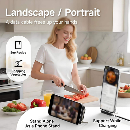 Detachable phone stand accessory of Casezy 240W Type-C cable