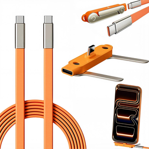 Casezy 240W ultra-fast Type-C cable with 360° detachable phone stand