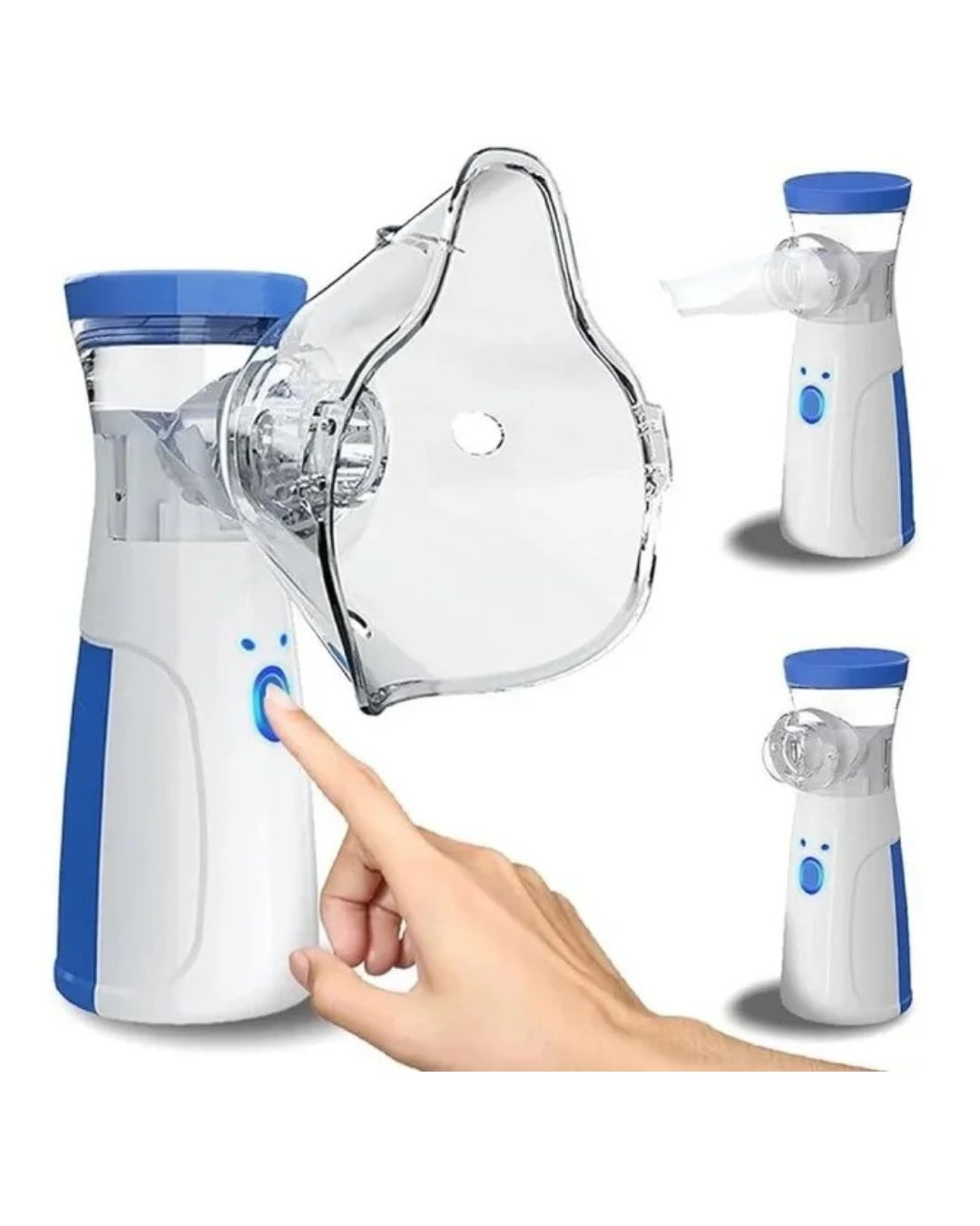 Mesh nebulizer being used by a child while travelling